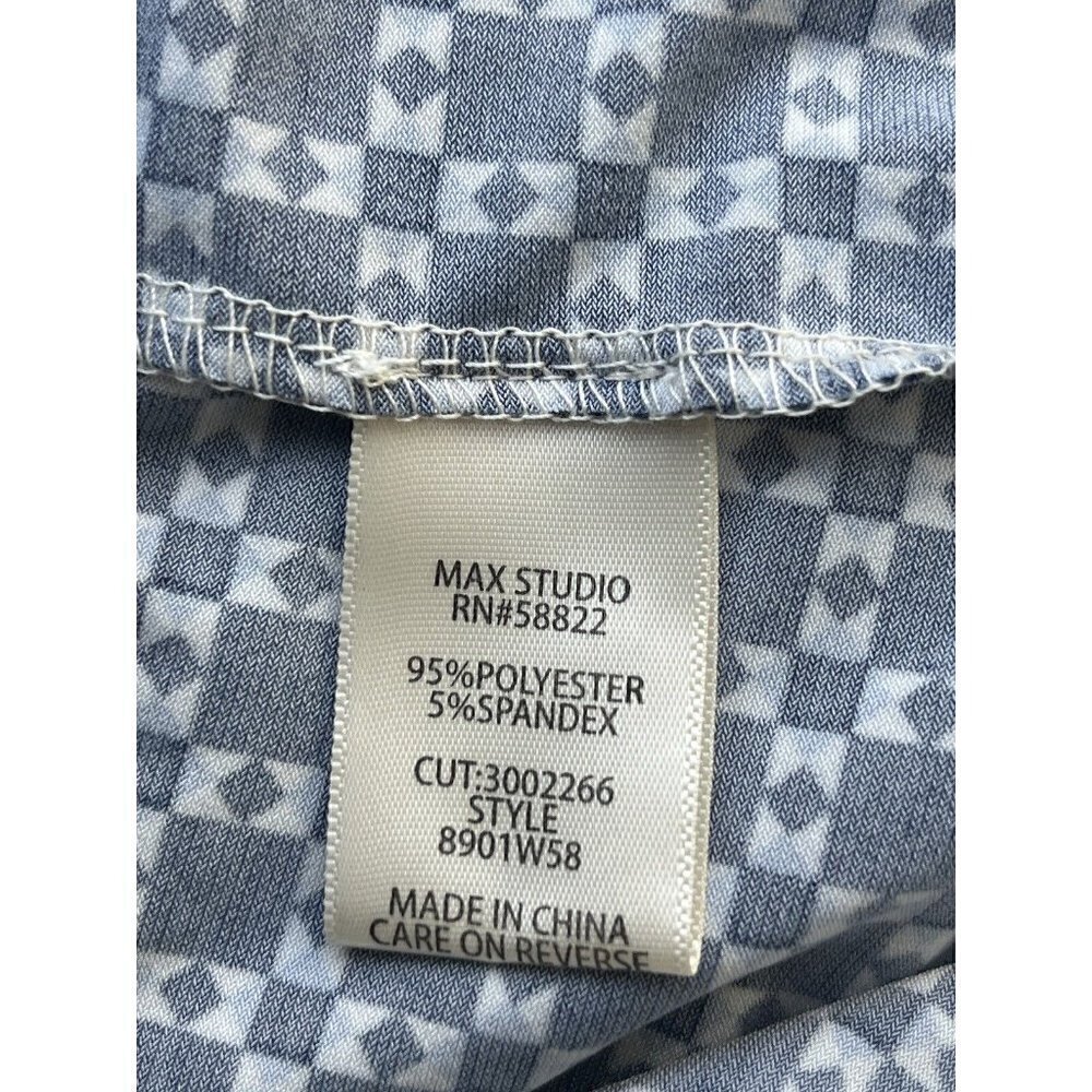 Max Studio Blue Navy Printed Women's Size Small S Sheath Dress $98 - Picture 6 of 16
